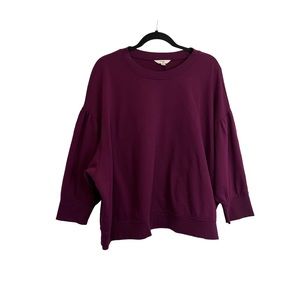 Terra & Sky Maroon 3/4 Sleeves Pullover Sweatshirt Sweater Womens Size 2X